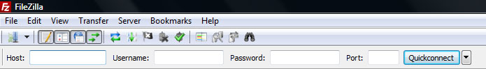 File Zilla host name username and password